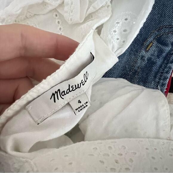 Madewell Eyelet White Cutout Mini Dress - Picture 5 of 6